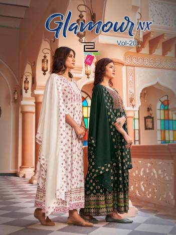 Glamour Vol 20 Nx By Blue Hills Fancy Anarkali Gown With Dupatta Collection